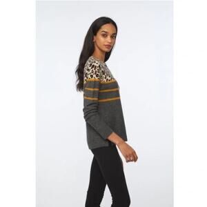 Beachlunchlounge Mixed Print Crew Neck Sweater Size Large